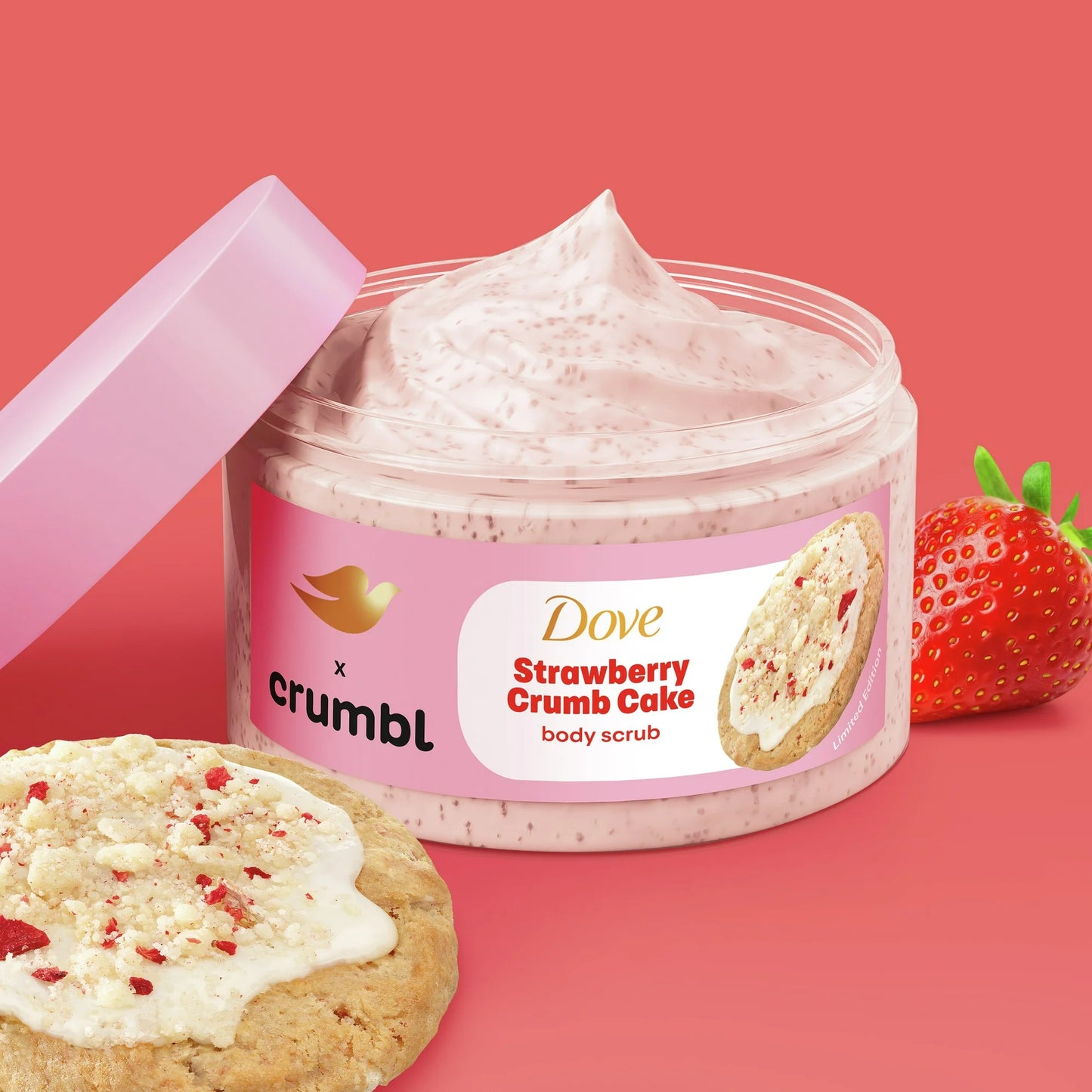 Exfoliating Body Scrub Strawberry Cookie, 15 oz - PREVENTA