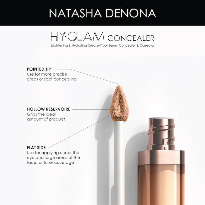 Hy-Glam Brightening & Hydrating Medium to Full Coverage Crease Proof Serum Concealer - PREVENTA