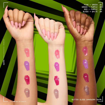 Limited Edition Beetlejuice Beetlejuice Sandworm Swirls Butter Gloss Non-Sticky Lip Gloss - PREVENTA