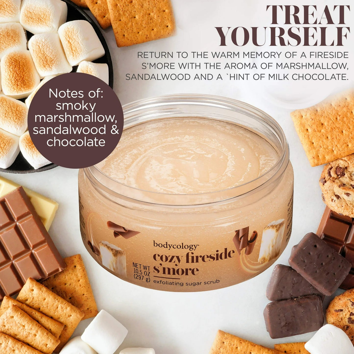 Exfoliating Sugar Scrub, Cozy Fireside S'more - PREVENTA