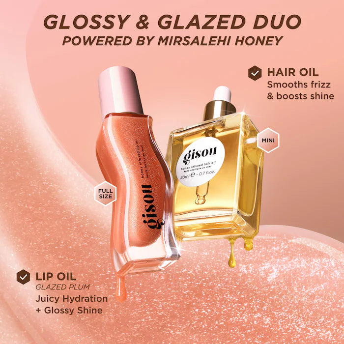 Glossy & Glazed Hair & Lip Oil Gift Set Preventa