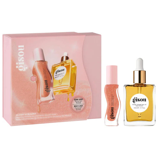 Glossy & Glazed Hair & Lip Oil Gift Set Preventa