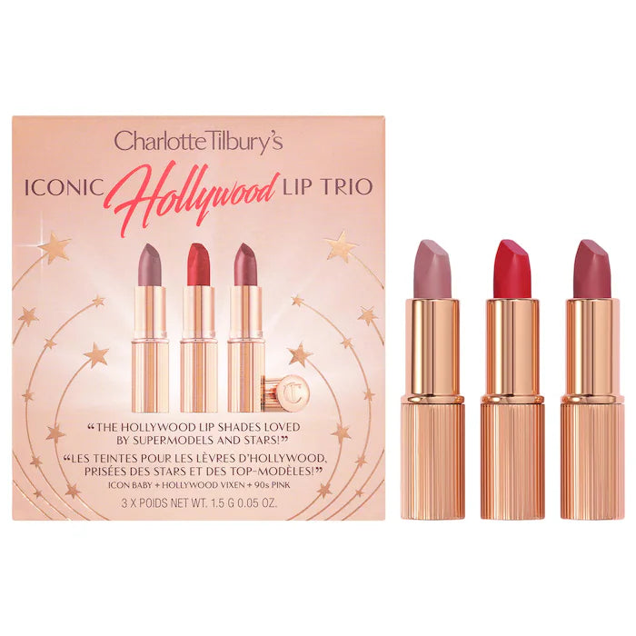 Mini Iconic Hollywood Lipstick Trio Set