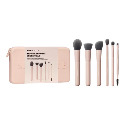 Travel Shaping Essentials Bamboo & Charcoal-Infused Travel Brush Set