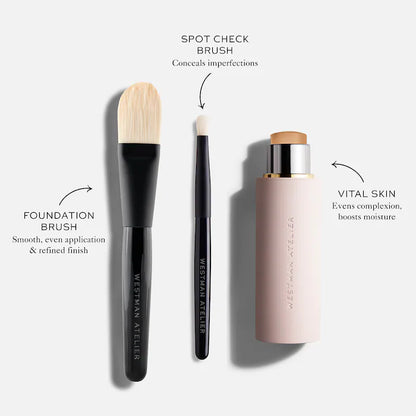 Clean Foundation and Concealer Spot Check Brush - PREVENTA