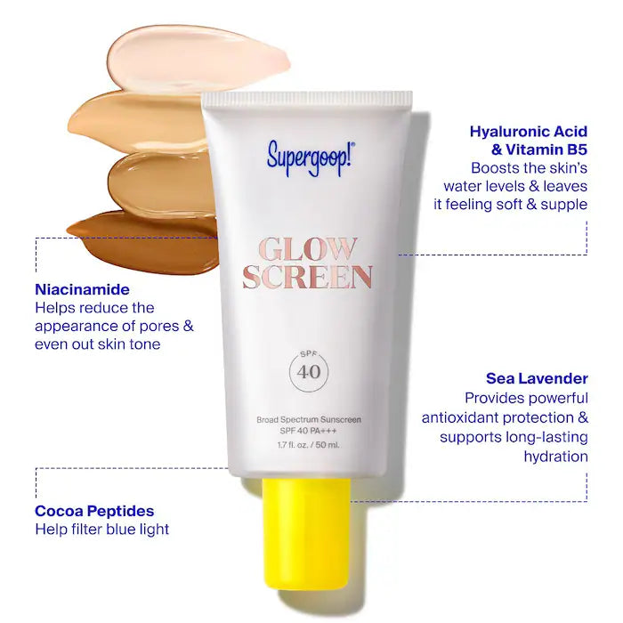 Glowscreen Sunscreen SPF 40 PA+++ with Hyaluronic Acid + Niacinamide