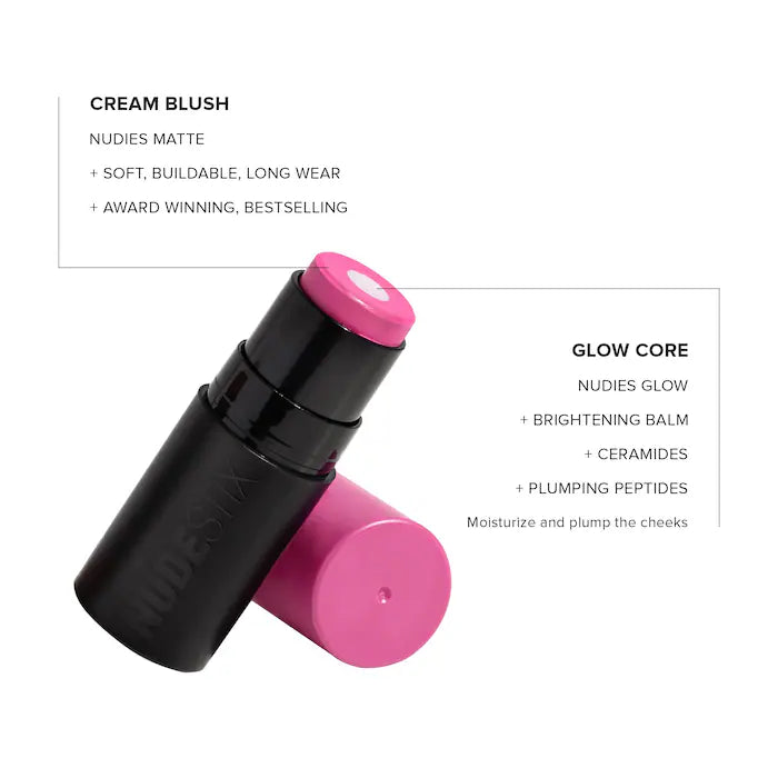 Nudies Matte + Glow Core All Over Face Plumping Peptide Blush - PREVENTA