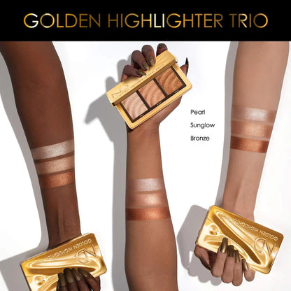 Golden Highlighter Trio Multi-Use Hybrid Glow Palette - PREVENTA