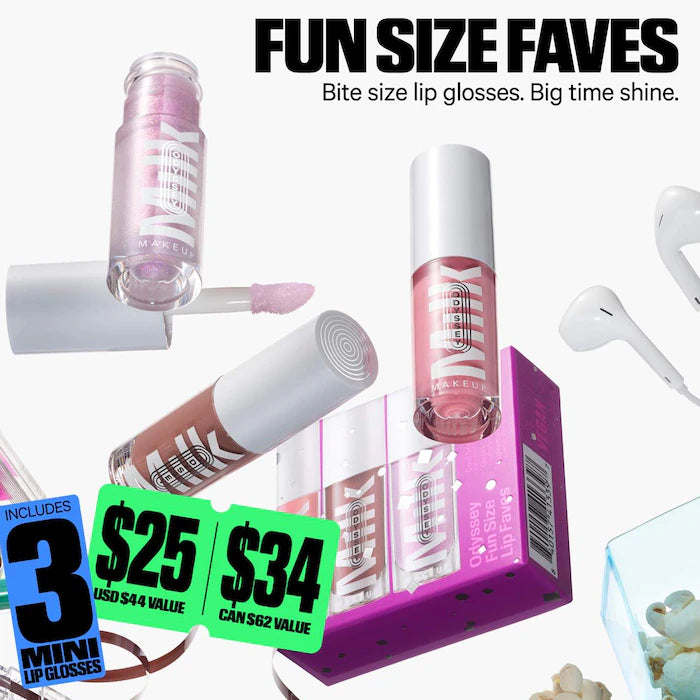 Mini Odyssey Lip Oil Gloss Fun Size Faves Set - PREVENTA