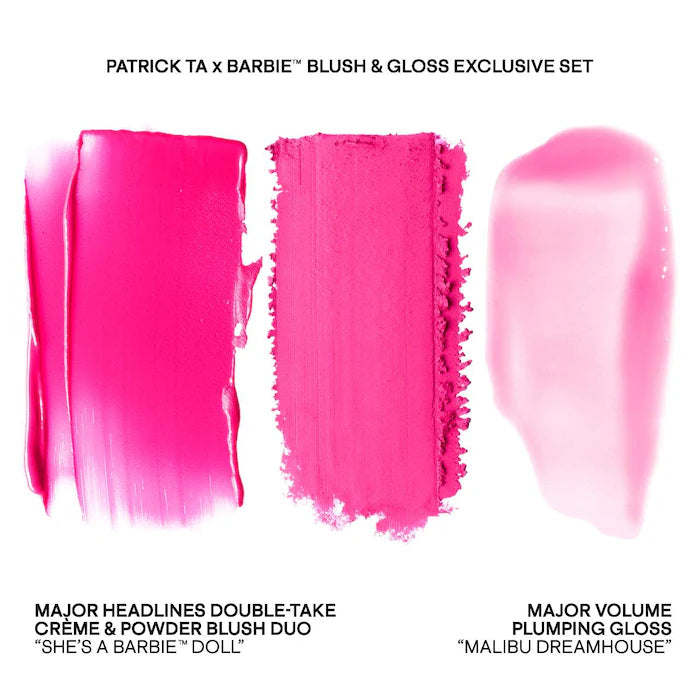 Patrick Ta x Barbie™ Blush Duo and Lip Plumper Set - PREVENTA